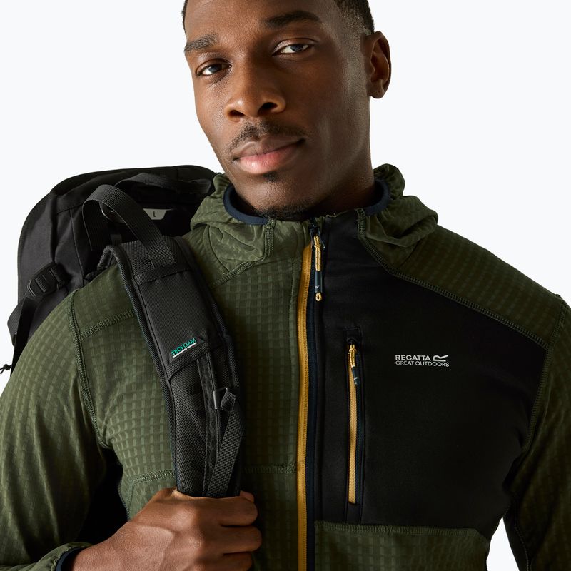 Pánska fleecová mikina REGATTA Alven dark khaki/black 4