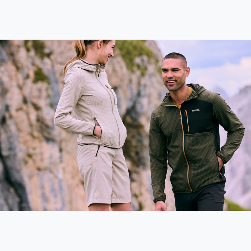 Pánska flísová mikina REGATTA Alven dark khaki/black 9