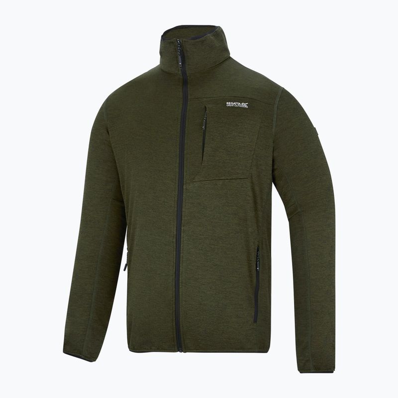 Pánska trekingová mikina REGATTA Hillden Midlayer dark khaki 7