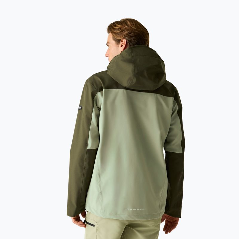Pánska nepremokavá bunda REGATTA Waterproof Shell Bosfield light sage/dark khaki 3