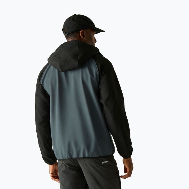 Pánska softshellová bunda REGATTA Arec III dark storm/black 3