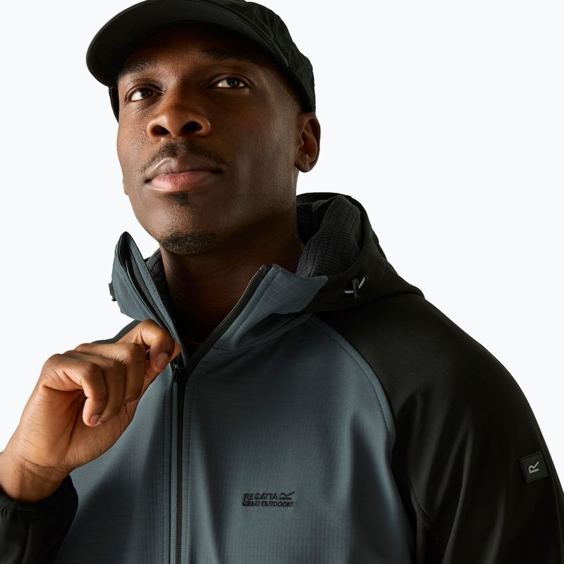 Pánska softshellová bunda REGATTA Arec III dark storm/black 4