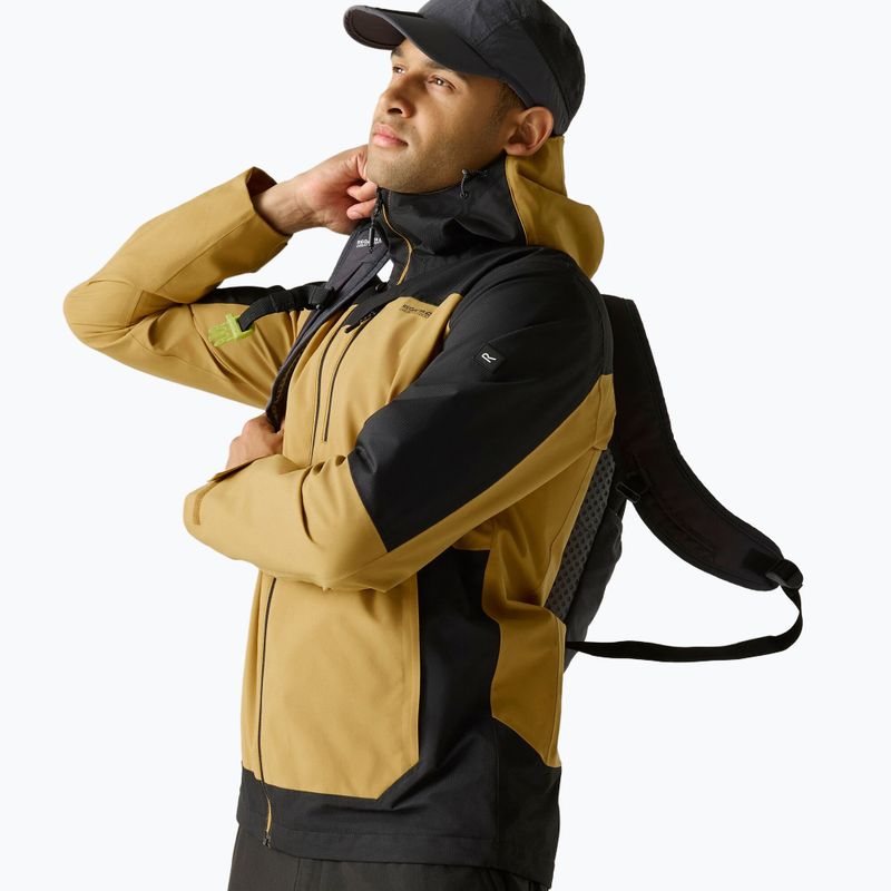 Pánska nepremokavá bunda REGATTA Highton Stretch IV wood brown/black 5