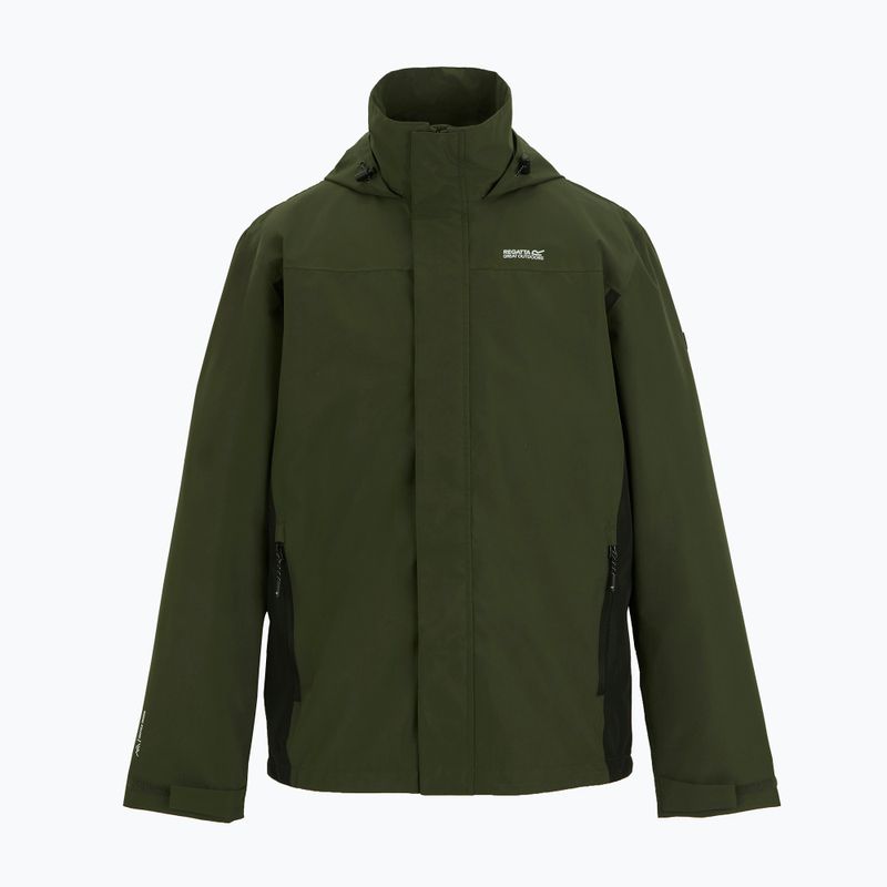 Pánska softshellová bunda REGATTA Matt II dark khaki/black 8