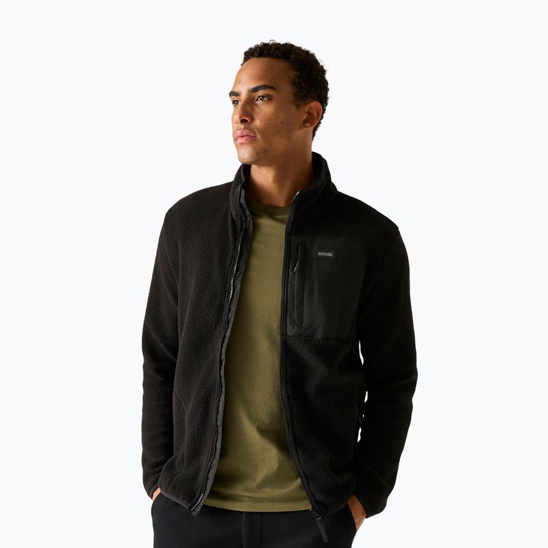 Pánska fleecová mikina REGATTA Frankie Borg black/black 5