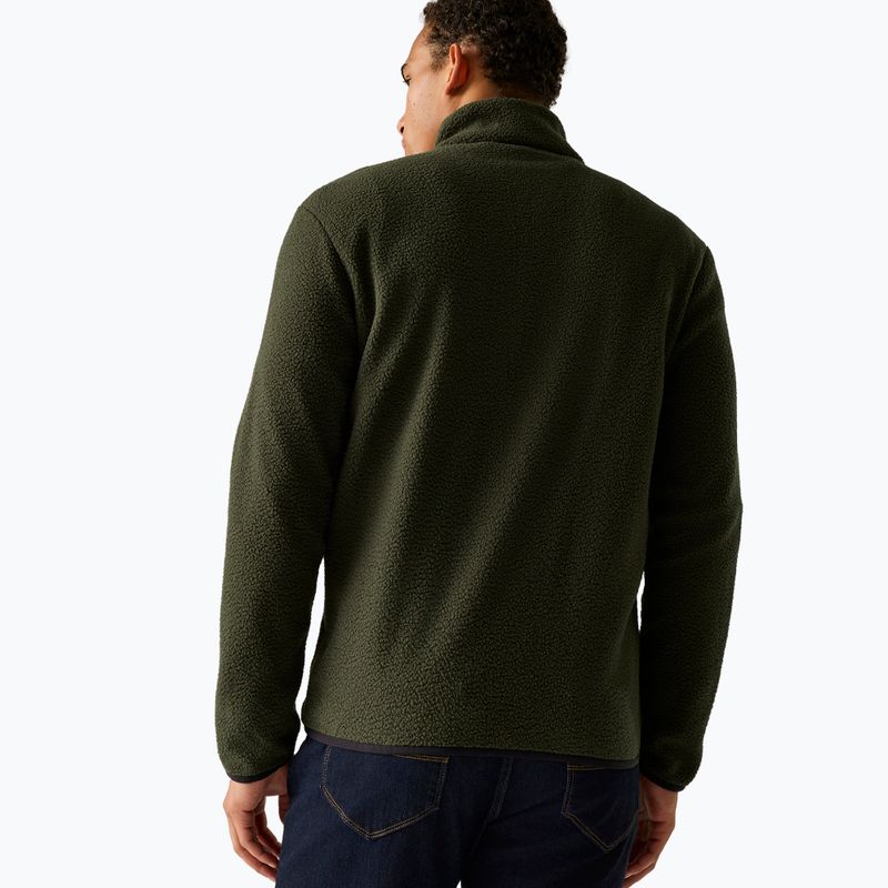 Pánska fleecová mikina REGATTA Frankie Borg dark khaki/black 3