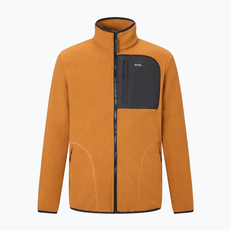 Pánska fleecová mikina REGATTA Frankie Borg rich tan/black 7