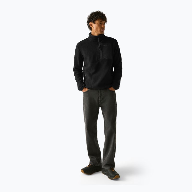 Pánska fleecová mikina REGATTA Frankie Borg Half Zip black/black 2