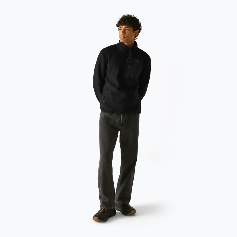 Pánska fleecová mikina REGATTA Frankie Borg Half Zip black/black 3