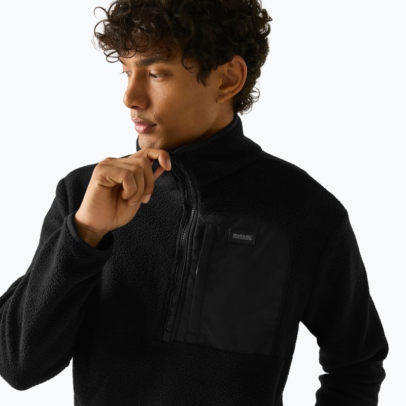 Pánska fleecová mikina REGATTA Frankie Borg Half Zip black/black 7
