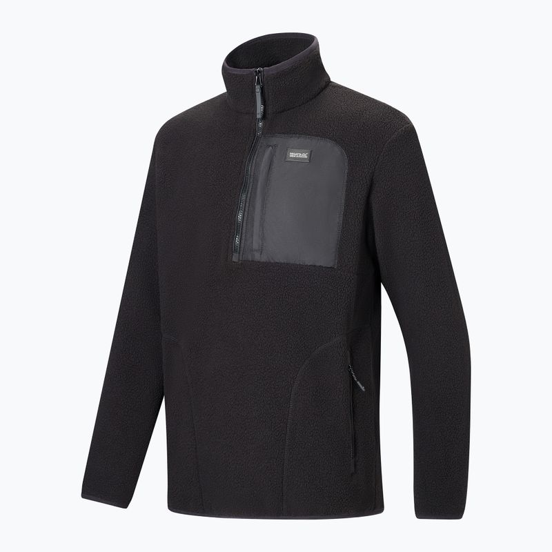 Pánska fleecová mikina REGATTA Frankie Borg Half Zip black/black 10