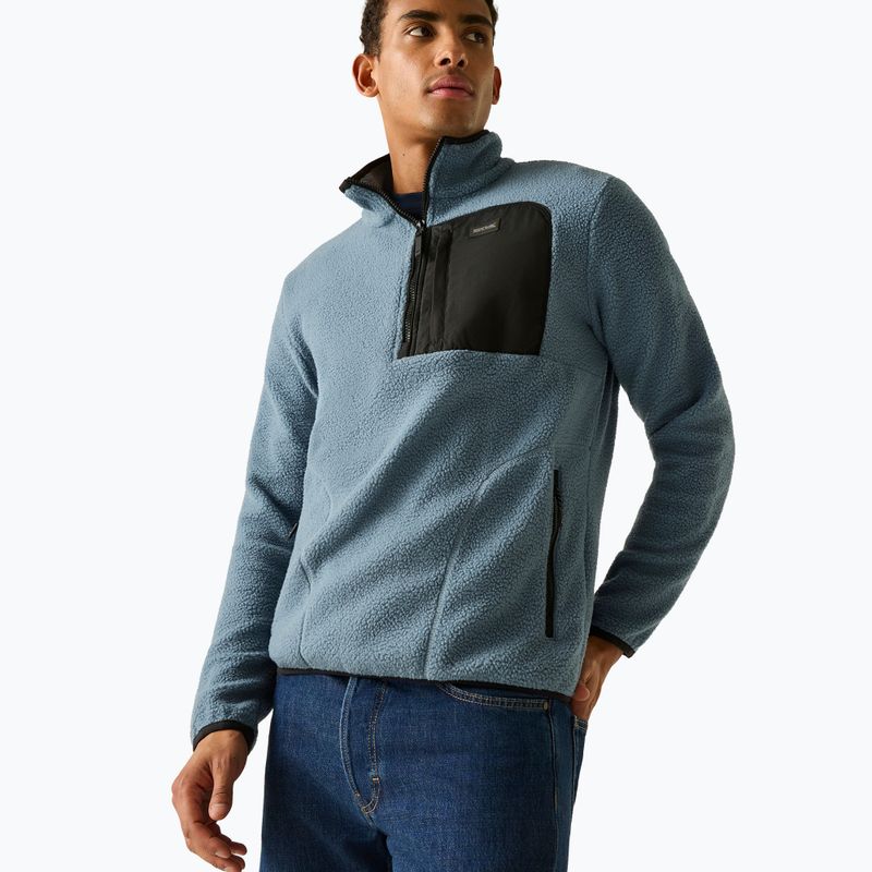 Pánska fleecová mikina REGATTA Frankie Borg Half Zip grey mirage/black 3