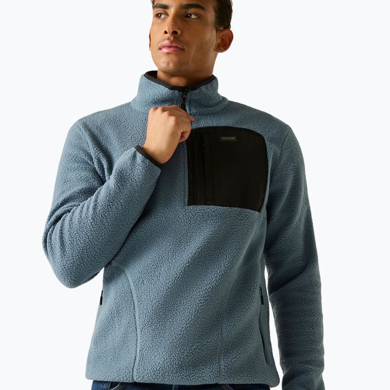 Pánska fleecová mikina REGATTA Frankie Borg Half Zip grey mirage/black 5