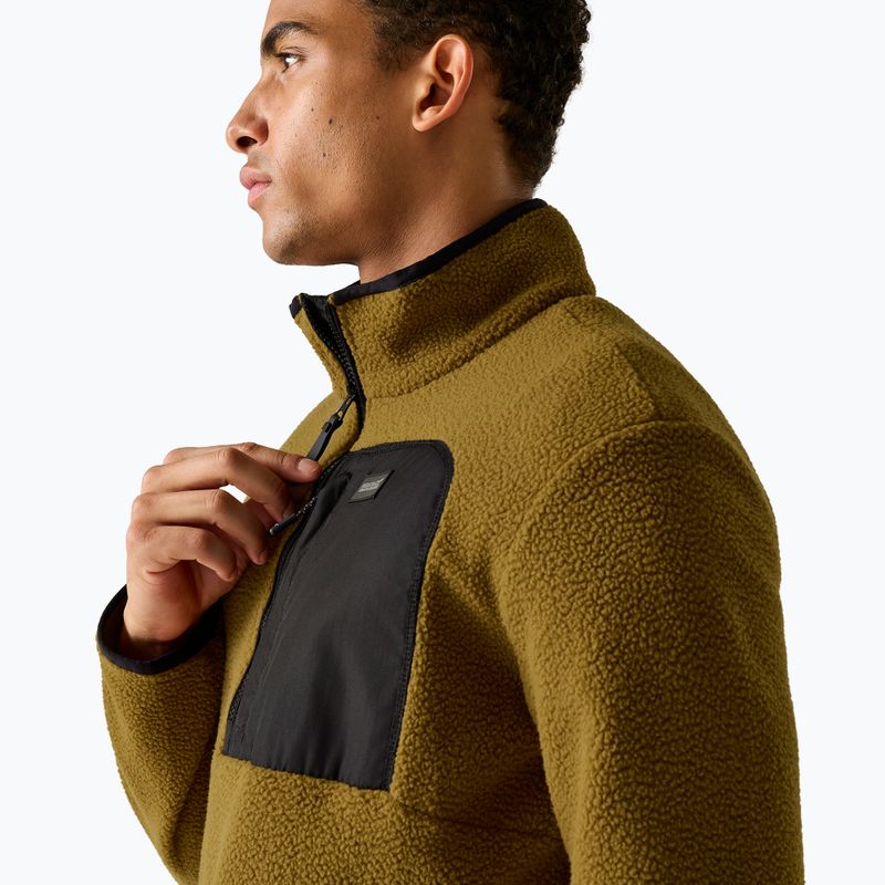 Pánska fleecová mikina REGATTA Frankie Borg Half Zip rich tan/black 6