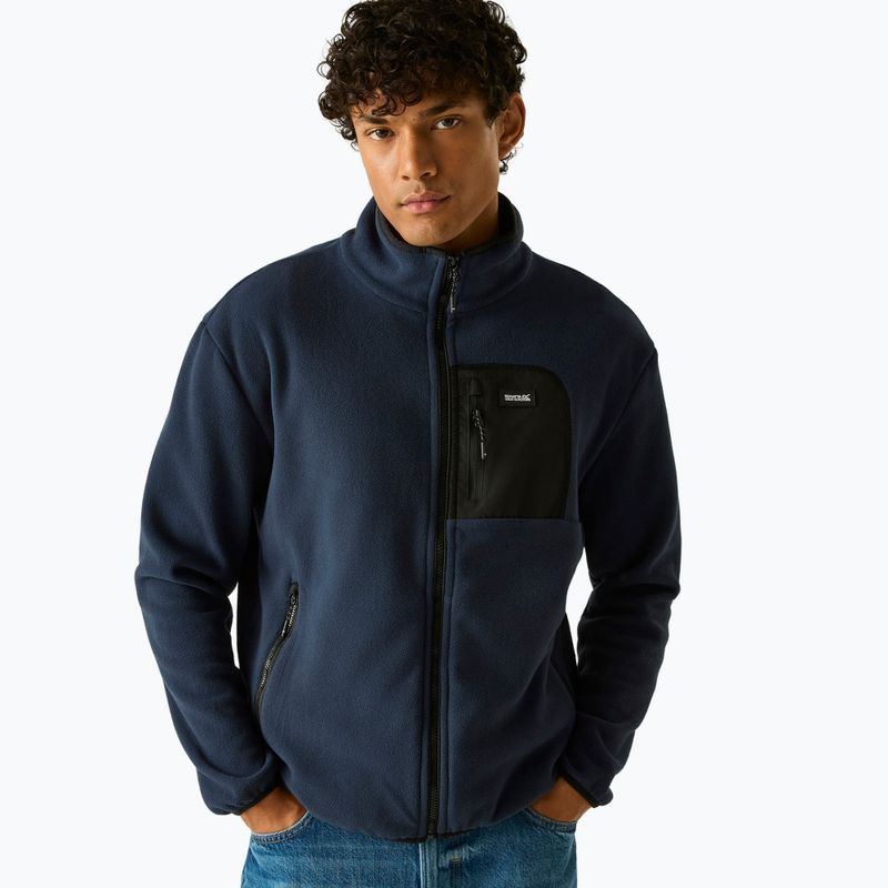 Pánska fleecová mikina REGATTA Frankie Full Zip Fleece navy/black