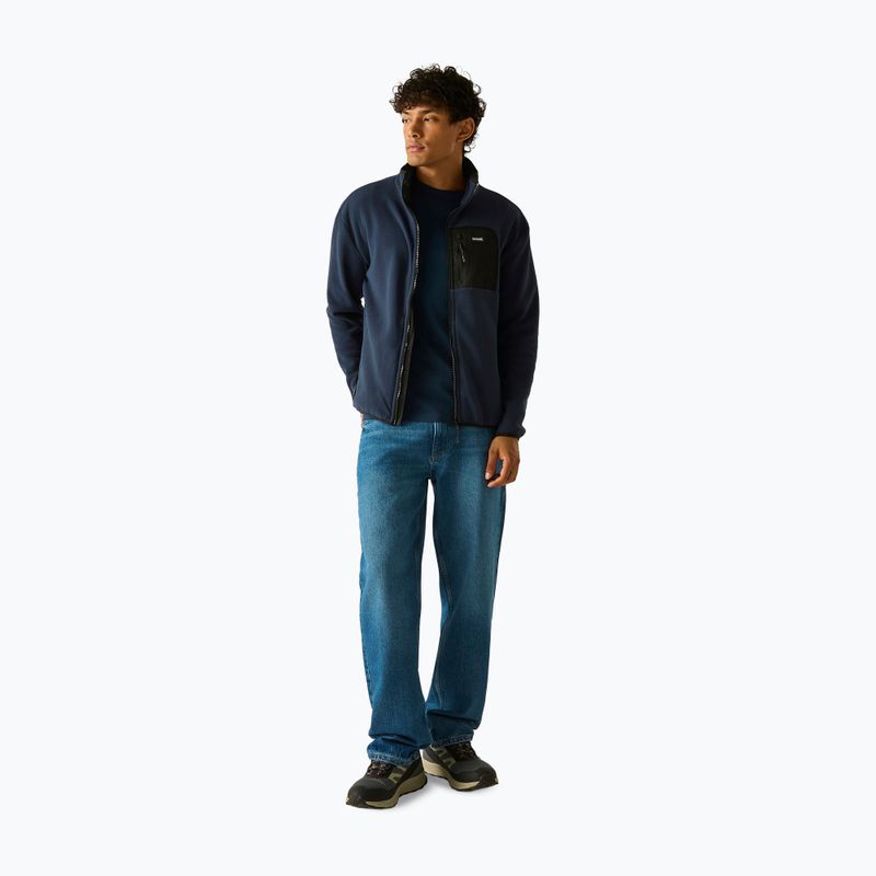 Pánska fleecová mikina REGATTA Frankie Full Zip Fleece navy/black 3