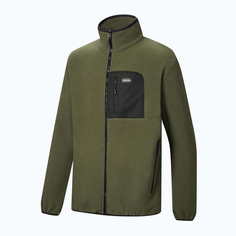 Pánska fleecová mikina REGATTA  Frankie Full Zip Fleece dark khaki/black 3