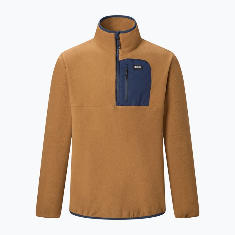 Pánska fleecová mikina REGATTA Frankie Half Zip rich tan/navy 7