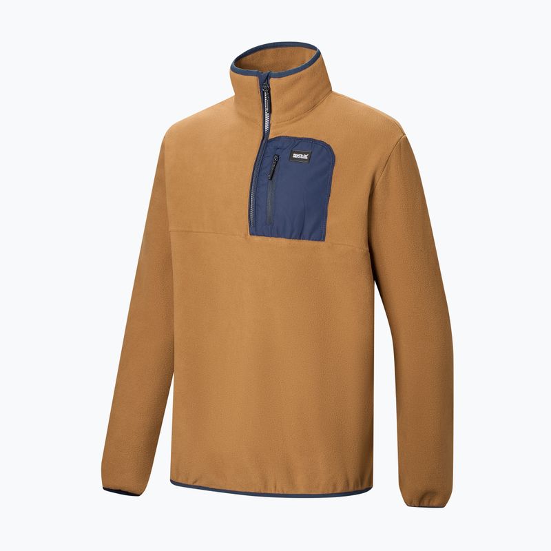 Pánska fleecová mikina REGATTA Frankie Half Zip rich tan/navy 9