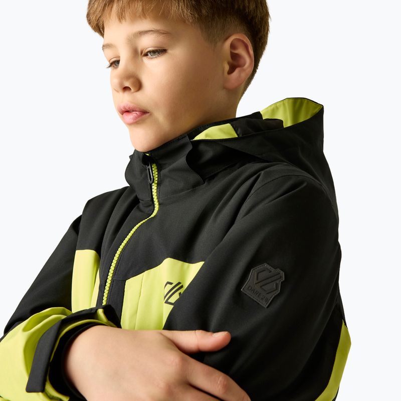 Detská lyžiarska bunda Dare2B Rip It Jacket black/wild lime 6