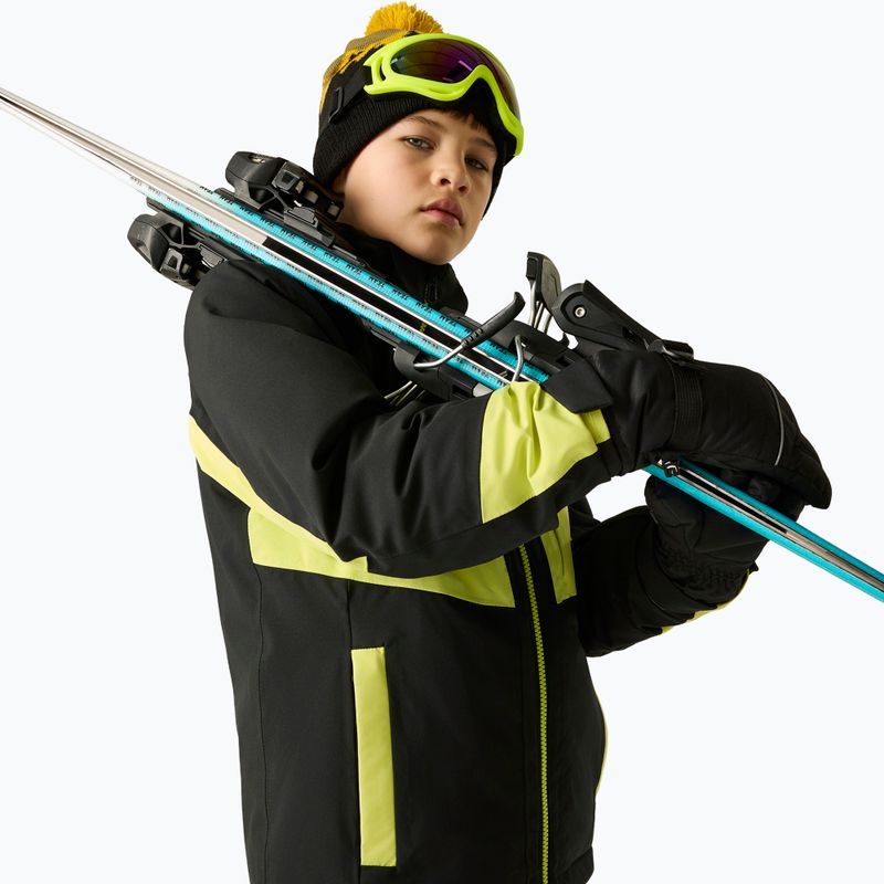 Detská lyžiarska bunda Dare2B Rip It Jacket black/wild lime 7
