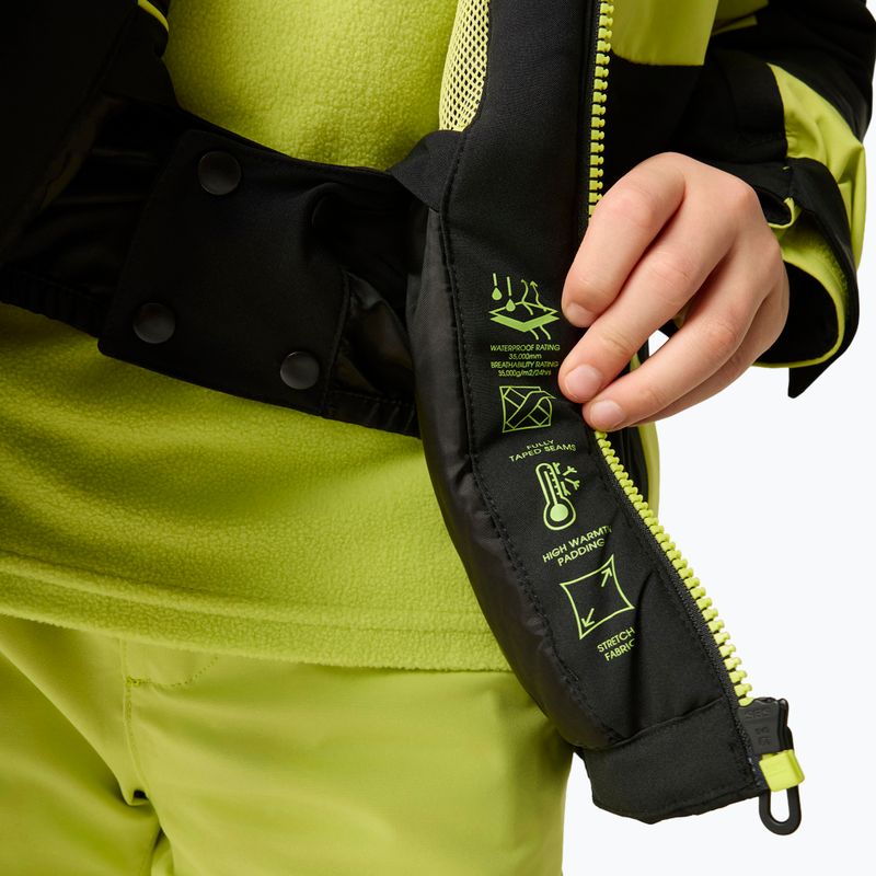 Detská lyžiarska bunda Dare2B Rip It Jacket black/wild lime 9