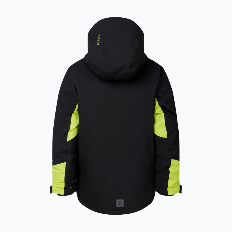 Detská lyžiarska bunda Dare2B Rip It Jacket black/wild lime 11