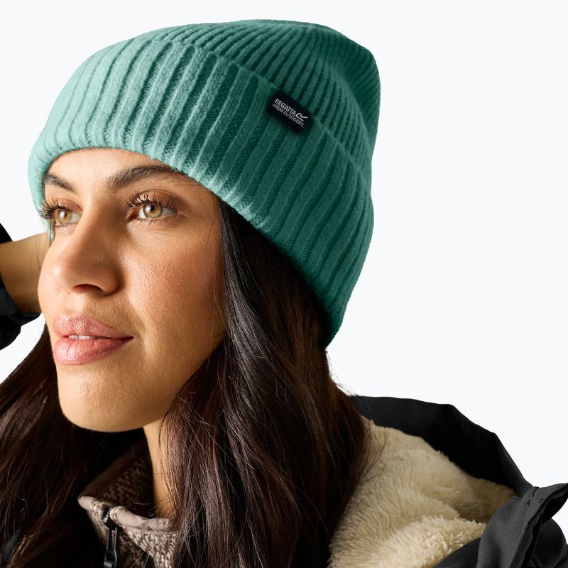 Dámska zimná čiapka REGATTA Ribbed Basic dark forest green 5