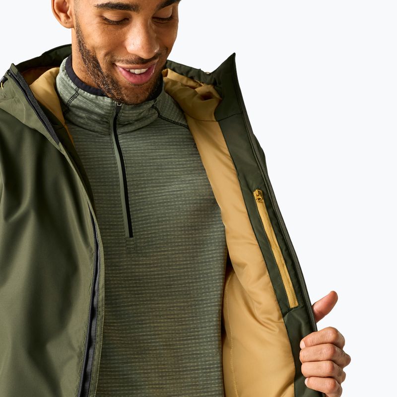 Pánska nepremokavá bunda REGATTA Allston dark khaki/wood brown 6