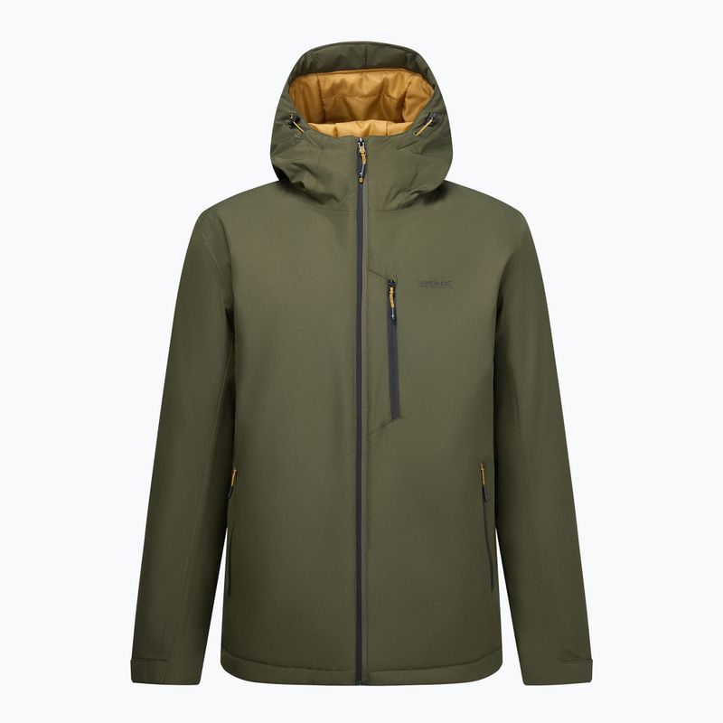 Pánska nepremokavá bunda REGATTA Allston dark khaki/wood brown 10