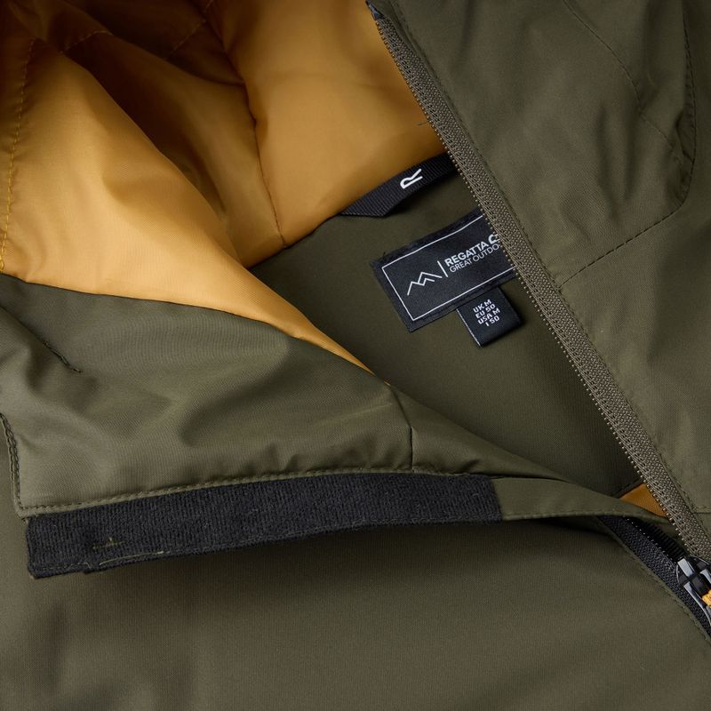 Pánska nepremokavá bunda REGATTA Allston dark khaki/wood brown 13