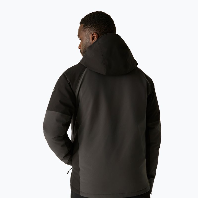 Pánska nepremokavá bunda Regatta Highton Stretch Padded Jacket ash/black 3