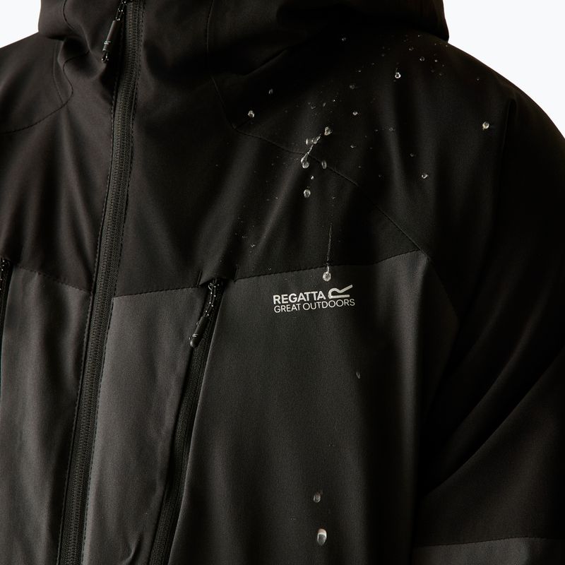 Pánska nepremokavá bunda Regatta Highton Stretch Padded Jacket ash/black 9