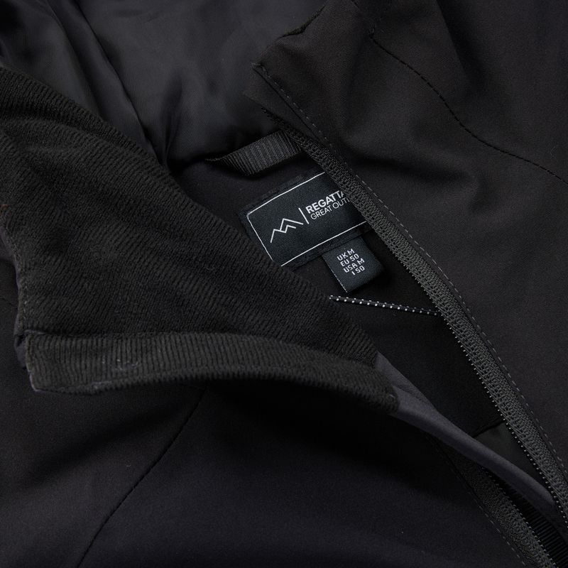 Pánska nepremokavá bunda Regatta Highton Stretch Padded Jacket ash/black 13