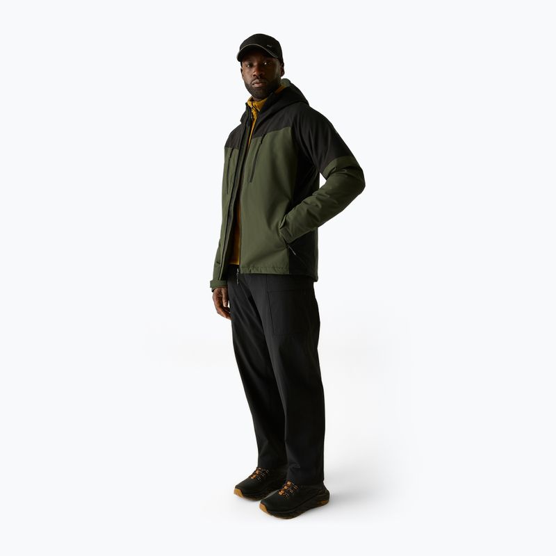 Pánska nepremokavá bunda REGATTA Highton Stretch Padded dark khaki/black 2