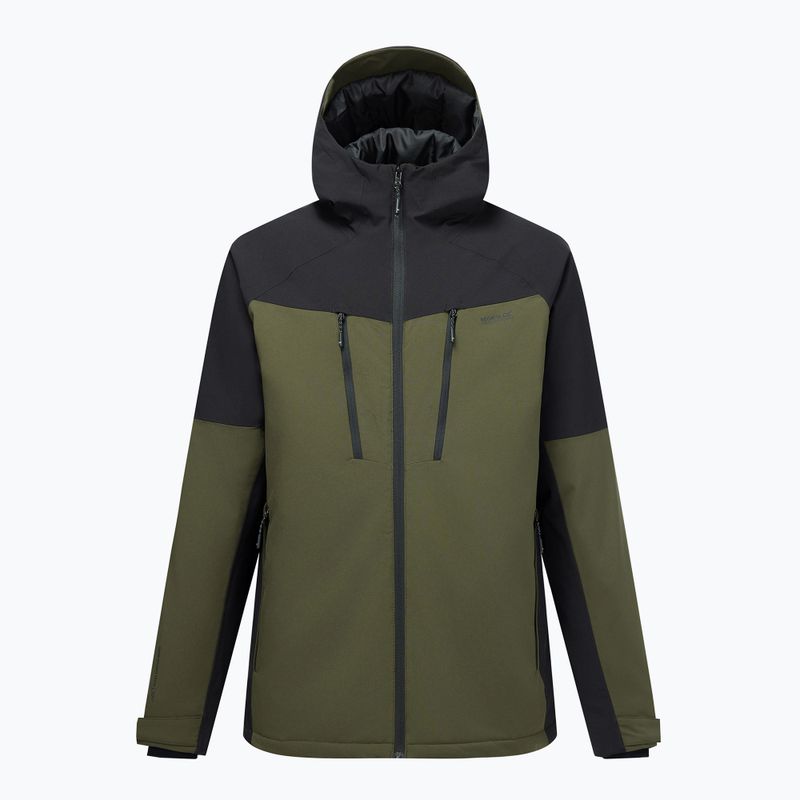 Pánska nepremokavá bunda REGATTA Highton Stretch Padded dark khaki/black 10