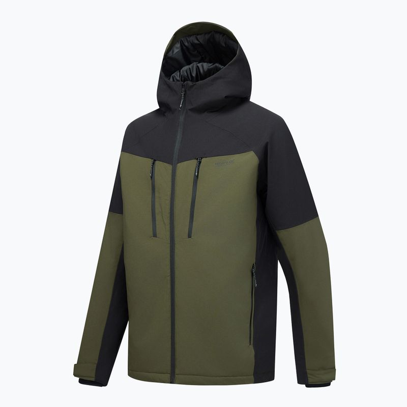 Pánska nepremokavá bunda REGATTA Highton Stretch Padded dark khaki/black 12