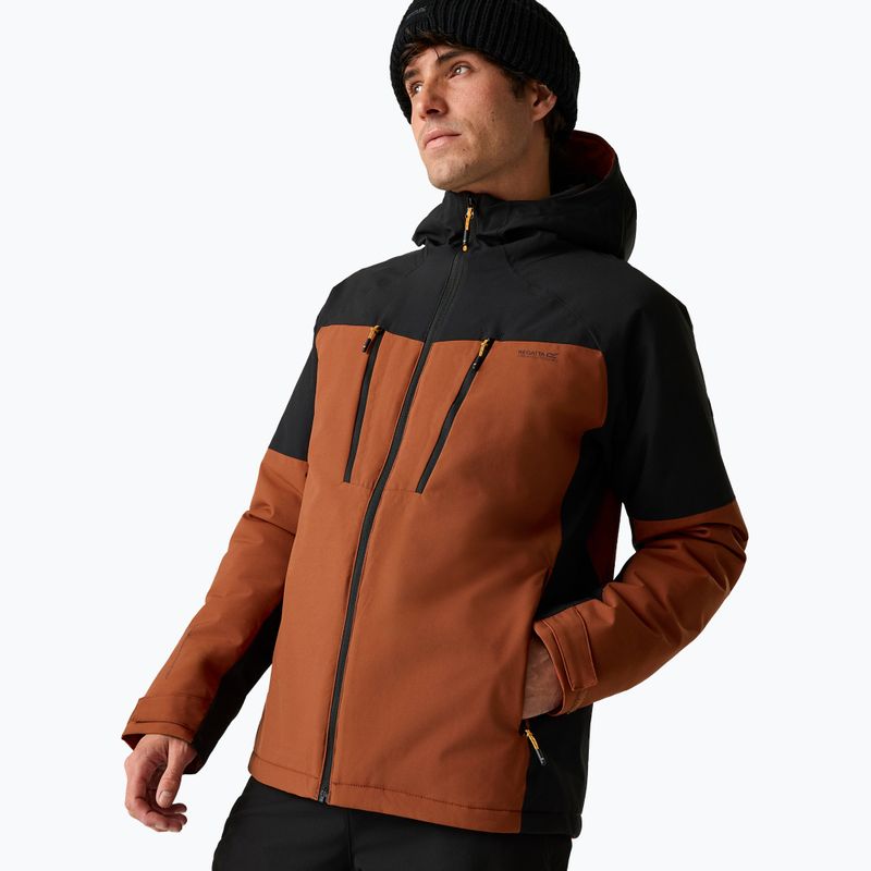 Pánska nepremokavá bunda Regatta Highton Stretch Padded Jacket burnt henna/black 4