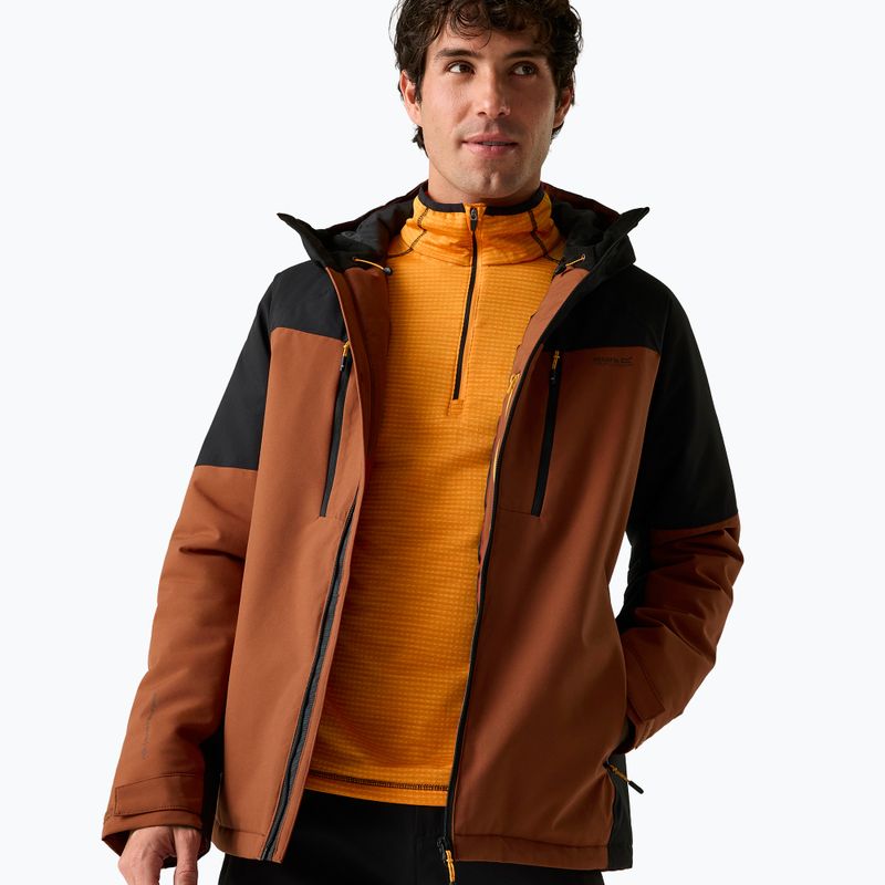 Pánska nepremokavá bunda Regatta Highton Stretch Padded Jacket burnt henna/black 6