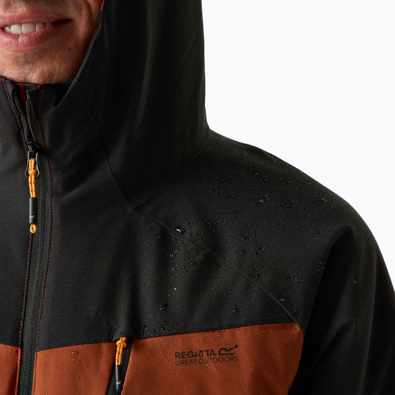 Pánska nepremokavá bunda Regatta Highton Stretch Padded Jacket burnt henna/black 8