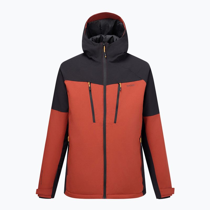 Pánska nepremokavá bunda Regatta Highton Stretch Padded Jacket burnt henna/black 10