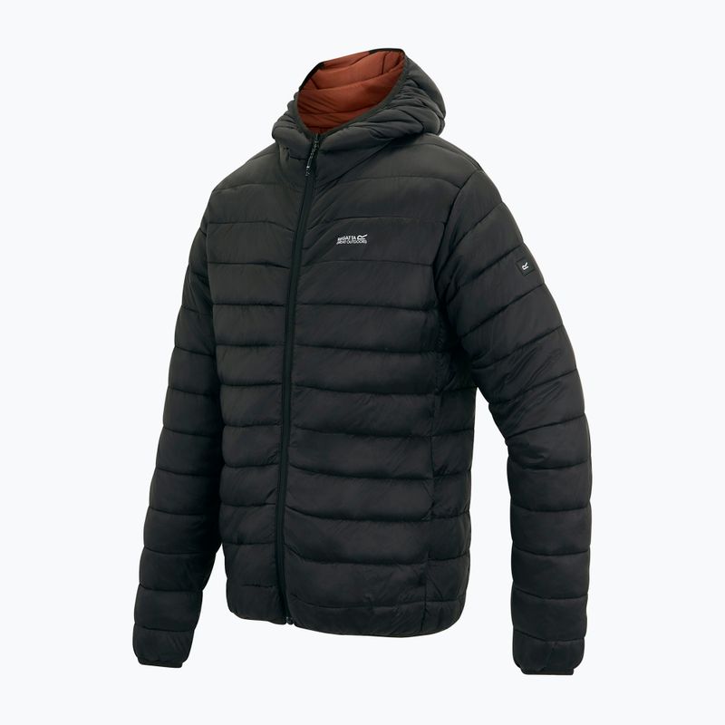Pánska páperová bunda REGATTA Hooded Marizion black/burnt henna 11
