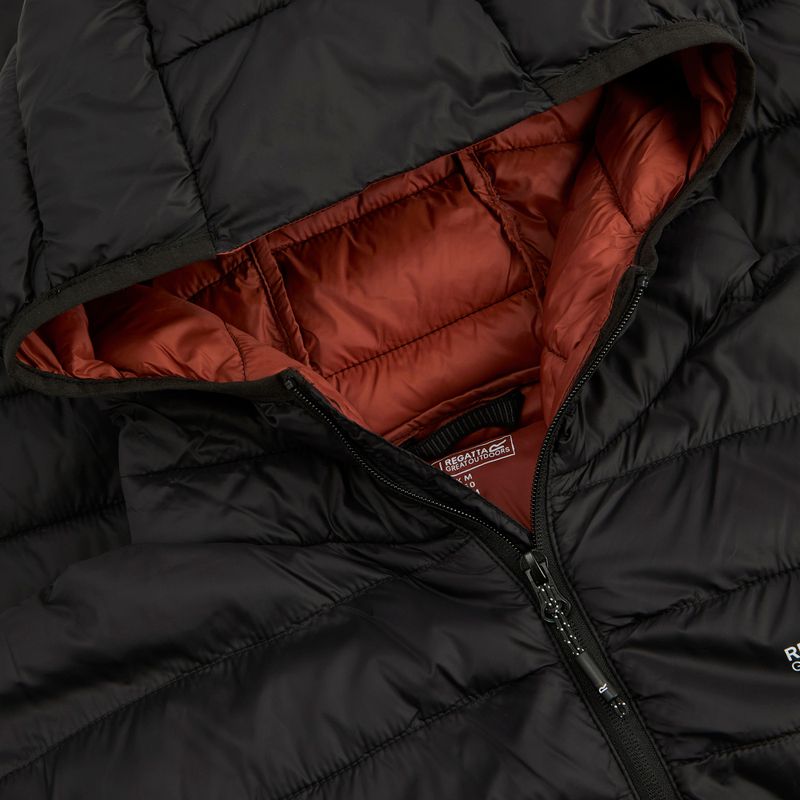 Pánska páperová bunda REGATTA Hooded Marizion black/burnt henna 12