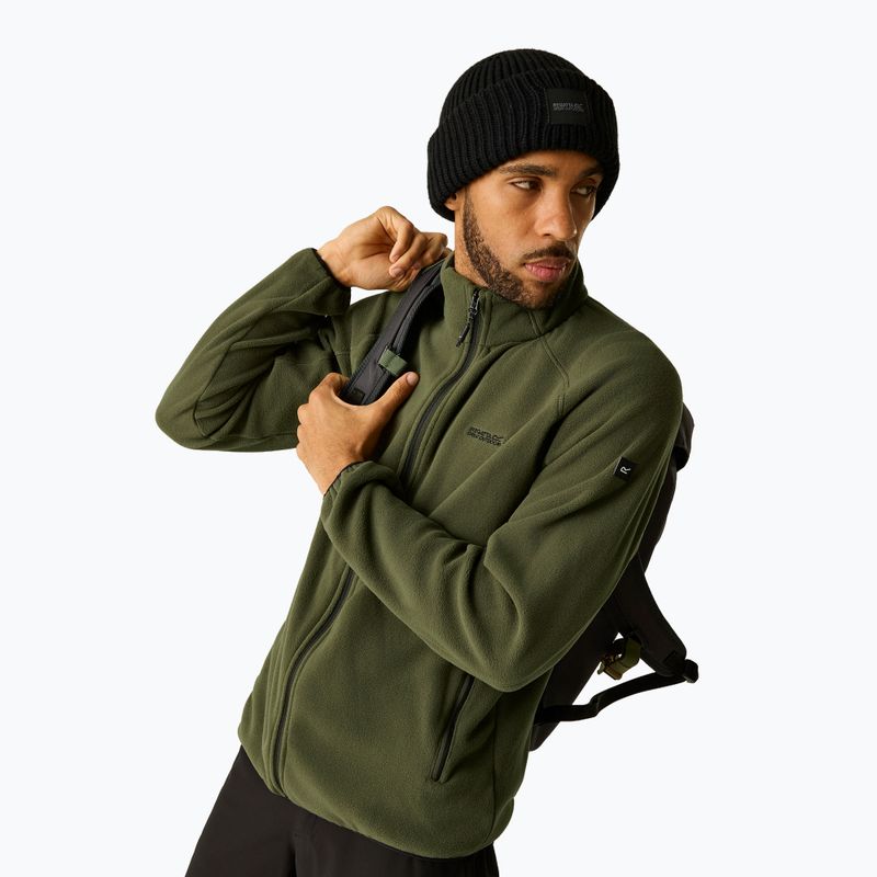 Pánska fleecová mikina REGATTA Hadfield dark khaki 3