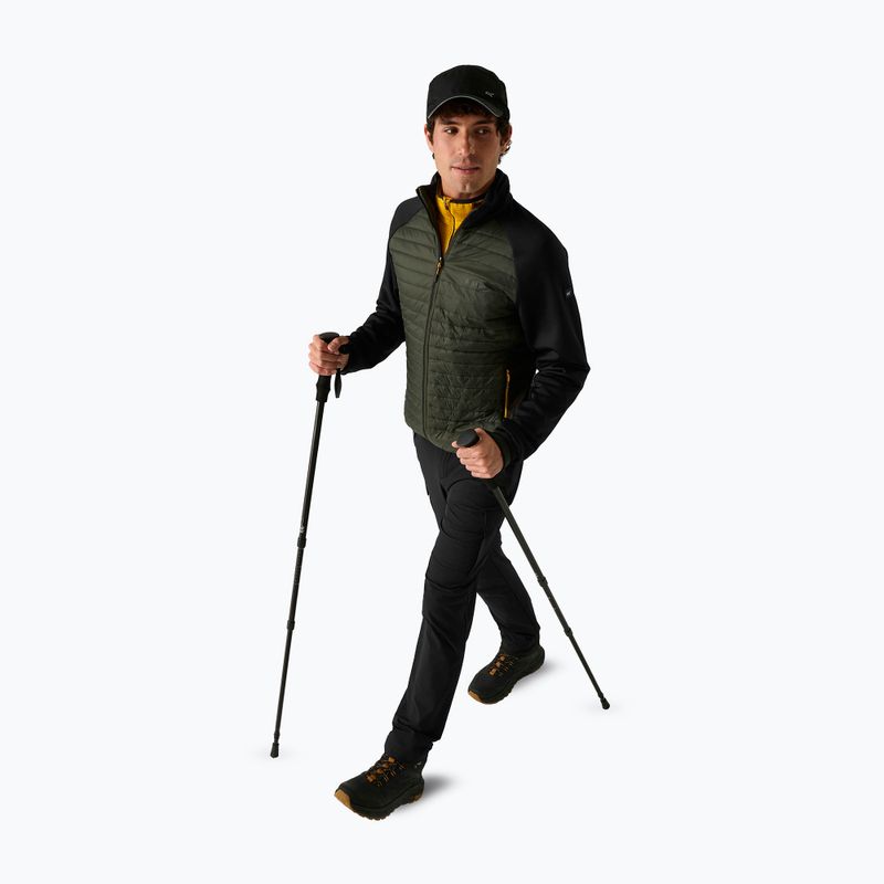 Pánska hybridná bunda REGATTA Clumber Hybrid dark khaki/black/sunset 2