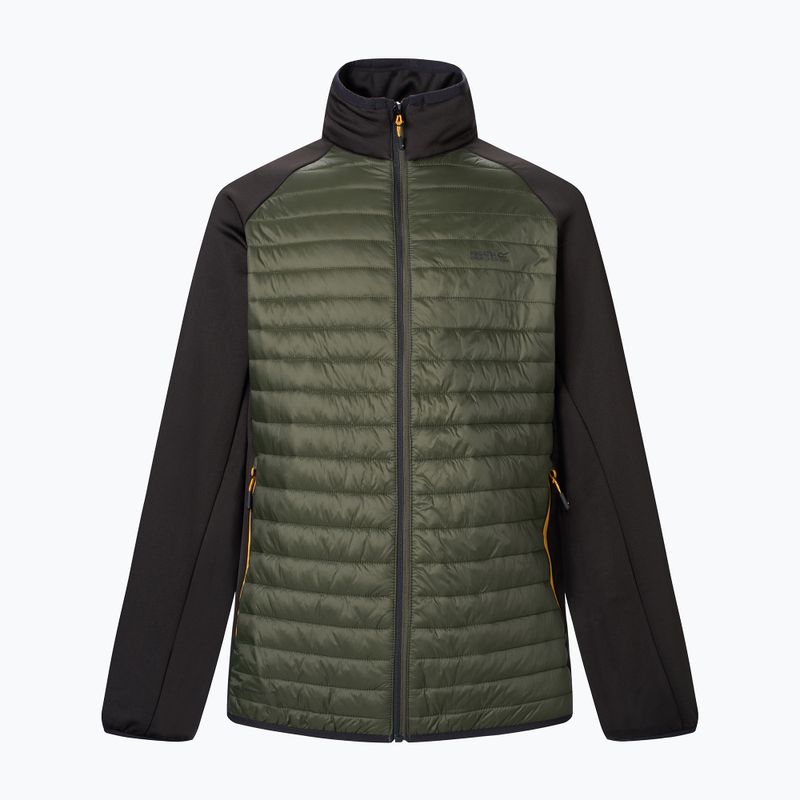 Pánska hybridná bunda REGATTA Clumber Hybrid dark khaki/black/sunset 7