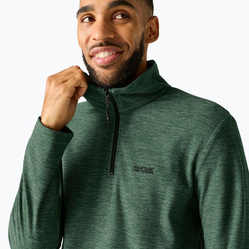 Pánska fleecová mikina Regatta Thompson Marl dark forest green 5