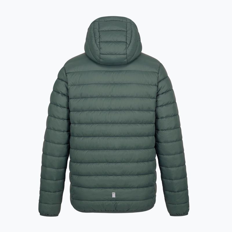 Detská páperová bunda REGATTA Hooded Marizion dark forest green/wild lime 15