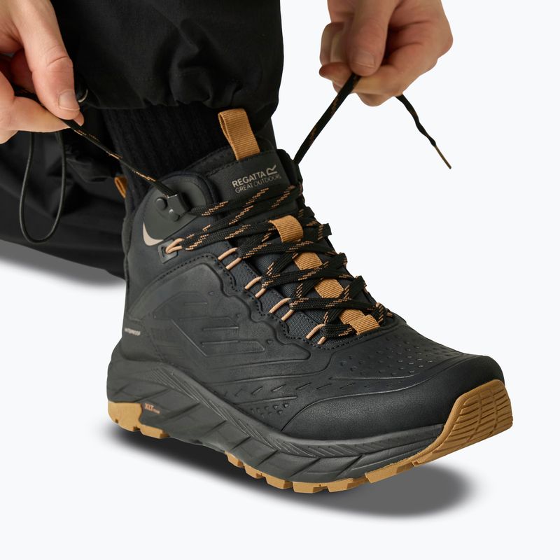 Pánske turistické topánky REGATTA Derino Mid Black/Rubber 5