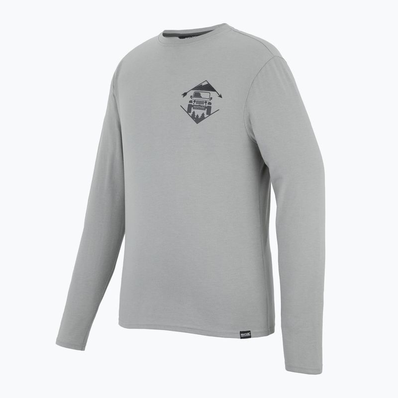 Pánske tričko longsleeve REGATTA Maylow misty grey mountain road 3